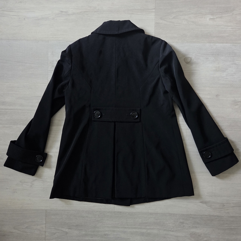 Anne Klein Elegant Black Pea Coat - Picture 8 of 8